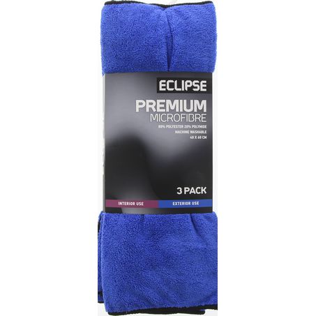Eclipse Premium Microfibre Cloth 40 x 60cm 3Pk