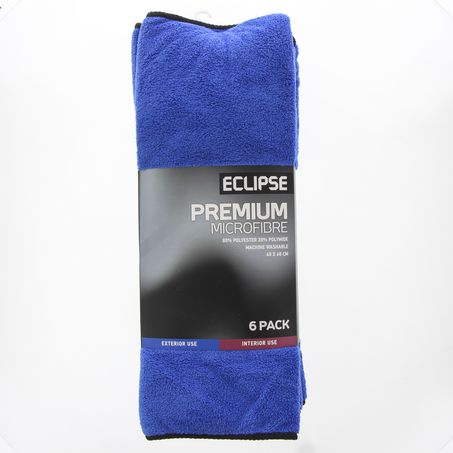 Eclipse Premium Microfibre Cloths 40 x 60 cm 6 Pack