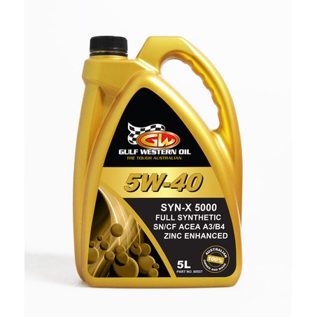 Gulf Western Syn-X 5000 5W-40 Engnie Oil - 5L