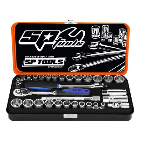 SP Tools Socket Set 3/8" DRIVE 32 PCE 6PT METRIC/SAE