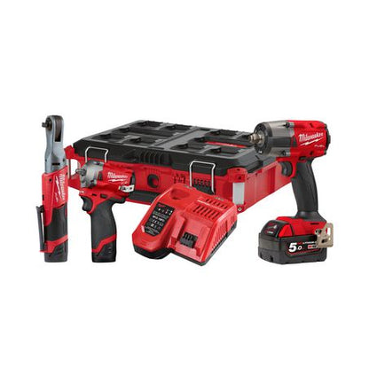 Milwaukee M12 & M18 FUEL 3 Piece Power Pack 3N2