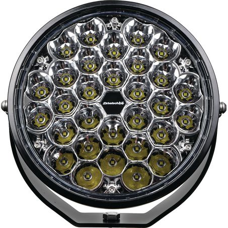 Drivetech 4X4 220 mm Round LED Driving Light, Black Powder Coated