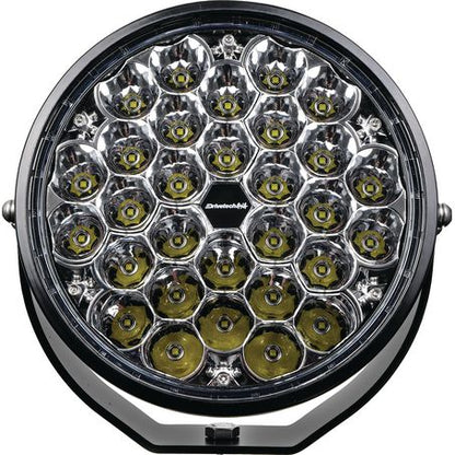 Drivetech 4X4 220 mm Round LED Driving Light, Black Powder Coated
