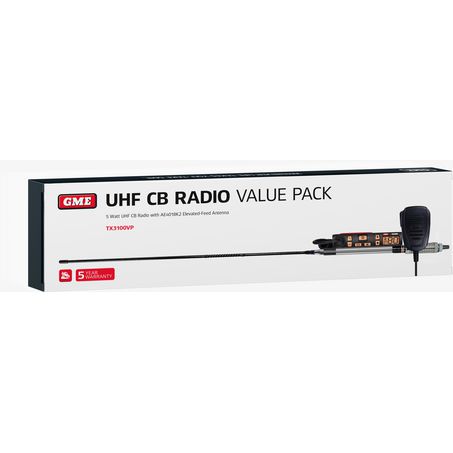 GME UHF CB Radio 5 Watt Super Compact Starter Kit