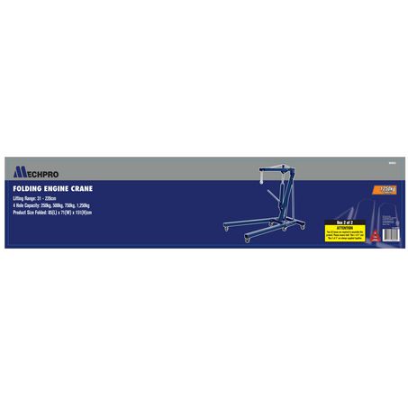 Mechpro Blue Folding Engine Crane 1250kg