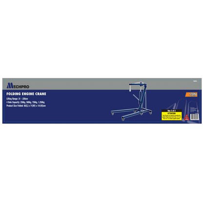 Mechpro Blue Folding Engine Crane 1250kg