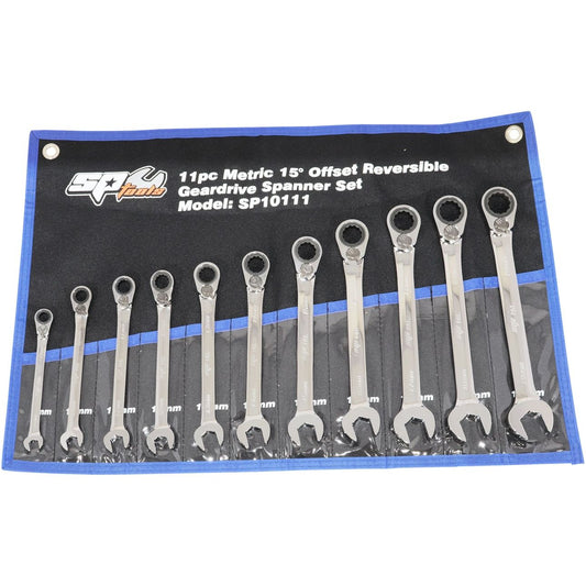 SP Tools Spanner Set GearDrive ROE 11 Piece Metric