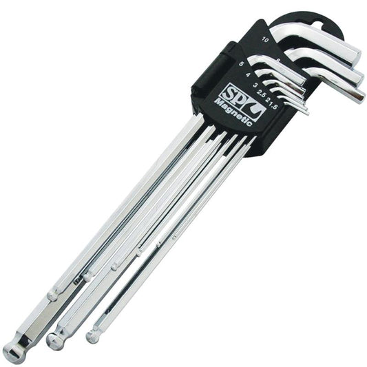 SP Tools Hex Key Set 9 Piece Metric Ball Drive