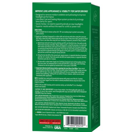 Turtle Wax Headlight & Lens Restorer Kit